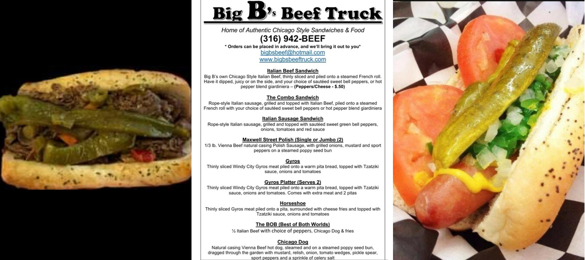 Big B's Beef Menu